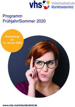 Programm Frühjahr/Sommer 2020 - Anmeldung ab 13. Januar 2020 - www.vhs-marktheidenfeld.de - VHS Marktheidenfeld