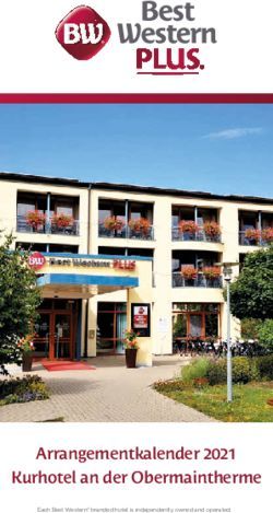 Arrangementkalender 2021 Kurhotel an der Obermaintherme