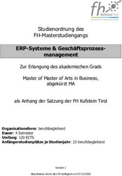 ERP-Systeme & Geschäftsprozess-management - Studienordnung des FH-Masterstudiengangs - FH Kufstein