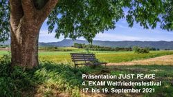 Präsentation JUST PEACE 4. EKAM Weltfriedensfestival 17. bis 19. September 2021