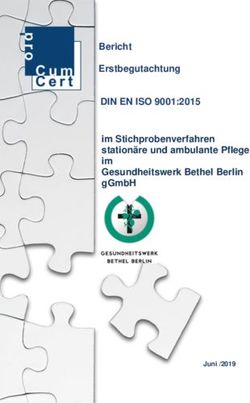 Bericht Erstbegutachtung - DIN EN ISO 9001:2015 im Stichprobenverfahren stationäre und ambulante Pflege im Gesundheitswerk Bethel Berlin gGmbH ...