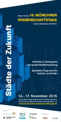 WISSENSCHAFTSTAGE Wissen f&uuml;r alle! 15. M&Uuml;NCHNER