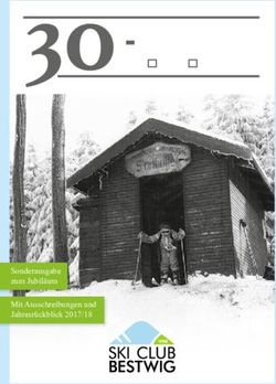 JAHRE 30 SKI-CLUB BESTWIG - Sonderausgabe zum Jubiläum Mit Ausschreibungen und Jahresrückblick 2017/18