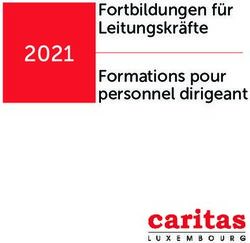 2021 Fortbildungen für Leitungskräfte Formations pour personnel dirigeant