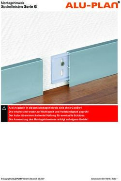 Sockelleisten Serie G - Montagehinweis - ALU-PLAN