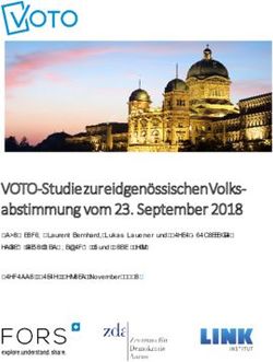 VOTO-Studie zur eidgenössischen Volks-abstimmung vom 23. September 2018 - Anke Tres ch, Laurent Bernhard, Lukas Lauener und Laura Scaperrotta ...
