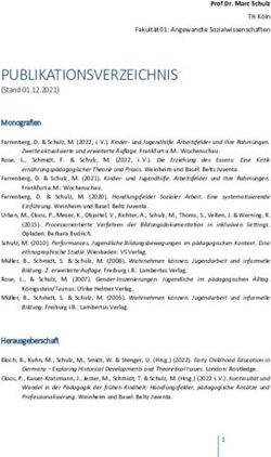 PUBLIKATIONSVERZEICHNIS - (Stand 01.12.2021) Monografien - TH K&ouml;ln