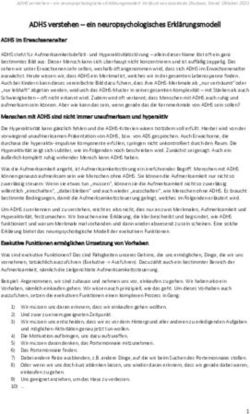 ADHS verstehen - ein neuropsychologisches Erkl&auml;rungsmodell