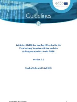 Leitlinien 07/2020 zu den Begriffen des f&uuml;r die Verarbeitung Verantwortlichen und des Auftragsverarbeiters in der GDPR Version 2.0 Verabschiedet ...