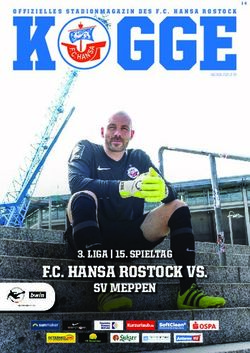 F.C. HANSA ROSTOCK VS - SV MEPPEN 3. LIGA | 15. SPIELTAG - FC Hansa Rostock