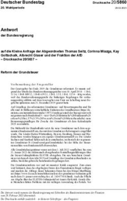 Antwort der Bundesregierung - Deutscher Bundestag