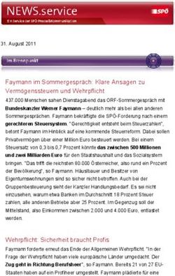 Faymann im Sommergespr&auml;ch: Klare Ansagen zu Verm&ouml;genssteuern und Wehrpflicht