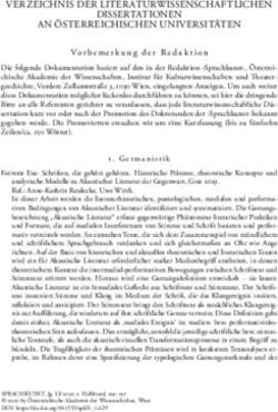 VERZEICHNIS DER LITERATURWISSENSCHAFTLICHEN DISSERTATIONEN AN &Ouml;STERREICHISCHEN UNIVERSIT&Auml;TEN