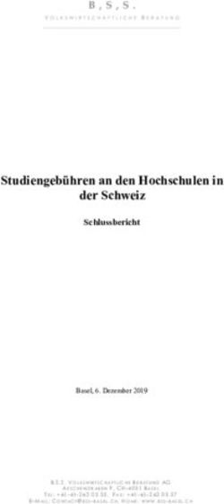 Studiengeb&uuml;hren an den Hochschulen in der Schweiz - Schlussbericht - SBFI