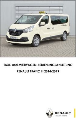 TAXI- und MIETWAGEN-BEDIENUNGSANLEITUNG RENAULT TRAFIC III 2014-2019