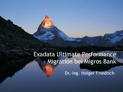 Exadata Ultimate Performance - Migration bei Migros Bank - Dr.-Ing. Holger Friedrich