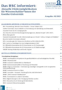 Das RSC informiert: Aktuelle Fördermöglichkeiten für Wissenschaftler*innen der Goethe-Universität - Goethe-Universität Frankfurt