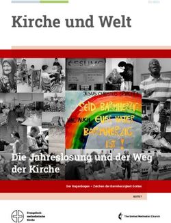 Kirche und Welt - Die Jahreslosung und der Weg der Kirche 01/2021 - EMK Schweiz