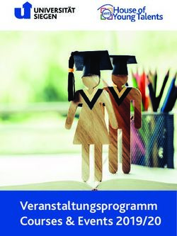 Veranstaltungsprogramm Courses & Events 2019/20