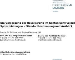 Die Versorgung der Bevölkerung im Kanton Schwyz mit Spitexleistungen - Standortbestimmung und Ausblick