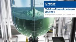 Telefon-Pressekonferenz - Q3 2021 Ludwigshafen am Rhein, 27. Oktober 2021 - BASF