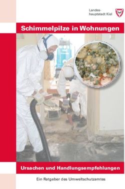 Schimmelpilze in Wohnungen - Ursachen und Handlungsempfehlungen Ein Ratgeber des Umweltschutzamtes