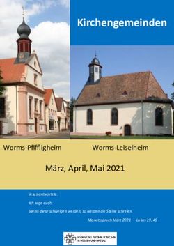 Kirchengemeinden - M&auml;rz, April, Mai 2021 Worms-Pfiffligheim Worms-Leiselheim - Evangelische Kirchengemeinde Leiselheim