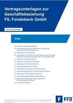 Vertragsunterlagen zur Geschäftsbeziehung FIL Fondsbank GmbH