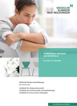 DEPRESSIONEN ERKENNEN UND BEHANDELN: EINE HILFE ZUR SELBSTHILFE MEDICLIN KLINIKEN BAD WILDUNGEN BAD WILDUNGEN FACHKLINIK F&Uuml;R AKUTPSYCHOSOMATIK ...