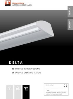 DE ORIGINAL-BETRIEBSANLEITUNG EN ORIGINAL OPERATING MANUAL - Teddington Luftschleieranlagen GmbH