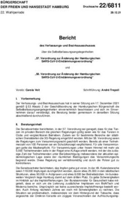 Bericht - Hamburgische B&uuml;rgerschaft