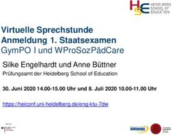 Virtuelle Sprechstunde Anmeldung 1. Staatsexamen