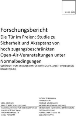 Die Tür im Freien: Studie zu Sicherheit und Akzeptanz von hoch zugangsbeschränkten Open-Air-Veranstaltungen unter Normalbedingungen ...