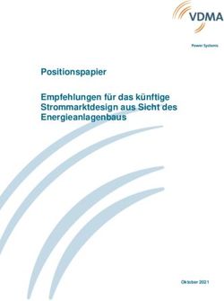 Positionspapier Empfehlungen für das künftige Strommarktdesign aus Sicht des Energieanlagenbaus - VDMA