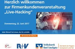Herzlich willkommen zur Firmenkundenveranstaltung "Live-Hacking" - Donnerstag, 22. Juni 2017 - Privatkunden