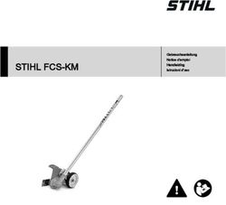 STIHL FCS-KM Gebrauchsanleitung Notice d'emploi Handleiding Istruzioni d'uso
