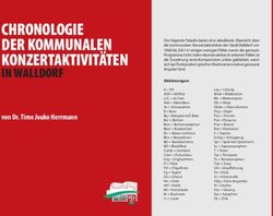 CHRONOLOGIE DER KOMMUNALEN KONZERTAKTIVIT&Auml;TEN - IN WALLDORF