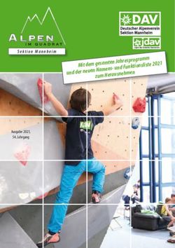 Und der neuen Namens- und Funktionsliste 2021 zum Herausnehmen - Sektion Mannheim - DAV Mannheim