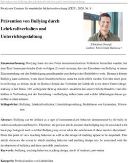 Pr&auml;vention von Bullying durch Lehrkraftverhalten und Unterrichtsgestaltung