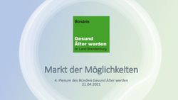 Markt der Möglichkeiten - Plenum des Bündnis Gesund Älter werden 21.04.2021 - Bündnis Gesund Älter werden