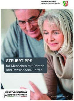 STEUERTIPPS für Menschen mit Renten- und Pensionseinkünften - Finanzverwaltung NRW