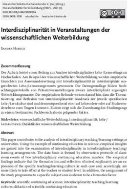 Interdisziplinarität in Veranstaltungen der wissenschaftlichen Weiterbildung