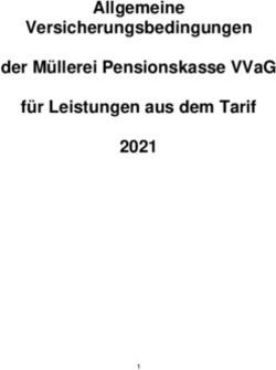 ALLGEMEINE VERSICHERUNGSBEDINGUNGEN DER M&Uuml;LLEREI PENSIONSKASSE VVAG F&Uuml;R LEISTUNGEN AUS DEM TARIF 2021