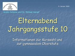 Elternabend Jahrgangsstufe 10 - Informationen zur Kurswahl und zur gymnasialen Oberstufe