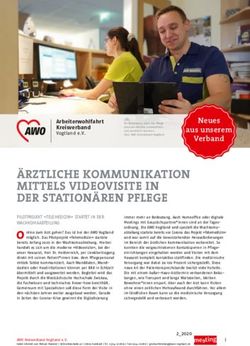 &Auml;RZTLICHE KOMMUNIKATION MITTELS VIDEOVISITE IN DER STATION&Auml;REN PFLEGE - AWO Sachsen