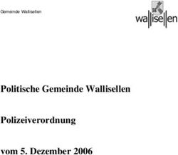 Politische Gemeinde Wallisellen Polizeiverordnung vom 5. Dezember 2006 - Gemeinde Wallisellen