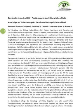 Darmkrebs-Screening 2022 - Positionspapier der Stiftung LebensBlicke Vorschl&auml;ge zur Verbesserung der Darmkrebs-Vorsorge in Deutschland - Vision ...