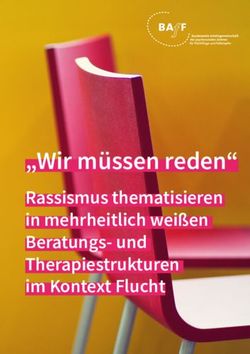 "WIR M&Uuml;SSEN REDEN" RASSISMUS THEMATISIEREN IN MEHRHEITLICH WEI&szlig;EN BERATUNGS- UND THERAPIESTRUKTUREN IM KONTEXT FLUCHT - BAFF-ZENTREN