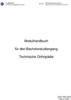 Modulhandbuch für den Bachelorstudiengang Technische Orthopädie