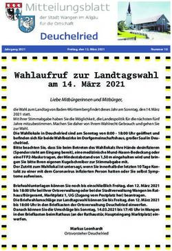 Wahlaufruf zur Landtagswahl am 14. M&auml;rz 2021 - Liebe Mitb&uuml;rgerinnen und Mitb&uuml;rger, Deuchelried